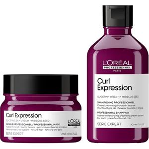 L’Oréal Professionnel - Curl Expression Duo Set - Shampoo Intens Moisturizing + Intens Moisturizing Mask - 300 + 250 - Giftset Serie Expert - Kerst - Feestdagen