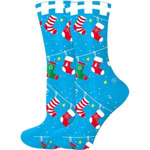 Kerstsokken 2 PAAR christmas, socks, kado, kerst, maat 38-45, kerstboom, cadeautip!