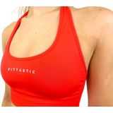 Fittastic Sportswear - Open Back Bra - Rood - Salsa Red - Sport bh