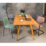 Workliving Verona Eetkamerstoel / Vergaderstoel - Met Armleuningen - stof Mirage zwart - frame zwart