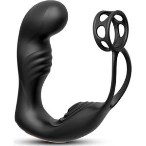 Prostaat Vibrator mannen - Prostaat Stimulator - Sex toys voor mannen - Buttplug & Cockring - Met Afstandsbediening - Zwart - Sexspeeltjes