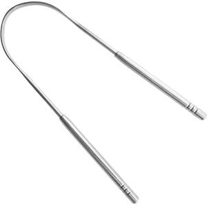 RVS Tongschraper - zilver - mondverzorging - slechte adem - tongreiniger - tong verzorging - tong kuisen - verzorging - persoonlijke verzorging - Ayurveda