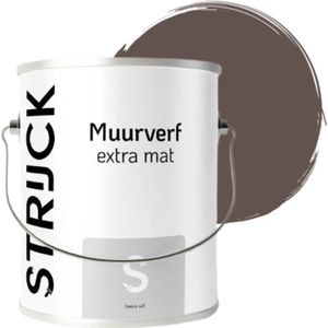 STRIJCK Muurverf Extramat - Koffie - 058N-3 - 2.5 liter