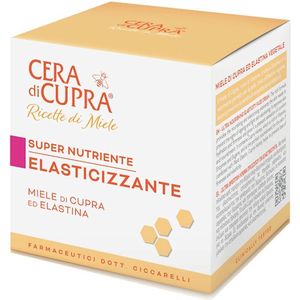 Cera di Cupra ~Ricette di Miele ~ Super Nutriente Elasticizzante - met spateltje: super voedende crème met Cupra honing en Elastine voor een soepele huid