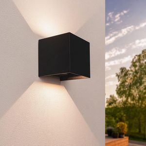 Led Wandlamp - Warm Wit - Vierkant - Voor Binnen En Voor Buiten - Zwart