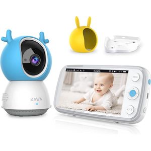 Babyfoon met camera - Baby monitor met nachtzicht - 300 m transmissiebereik - 4000mAh - -