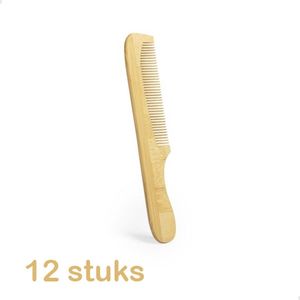 12 stuks Bamboe Kammen - Blanco - Promopack - Ideaal om te graveren