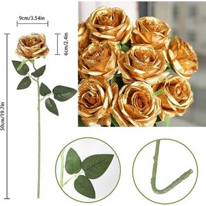 JUSTOYOU Kunstmatige Rozen Bloemen Bruidsboeket Bloemen