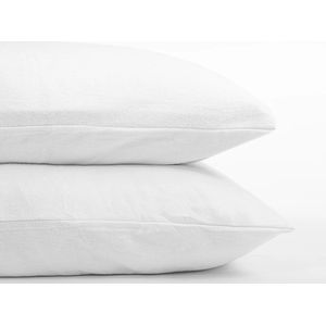 2x basic molton kussenslopen - 60x70 - ideale bescherming tegen vuil, vlekken en huismijt - hoogwaardige kwaliteit - ritssluiting