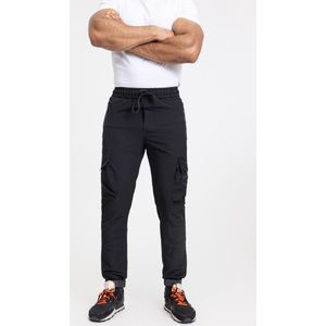 Zayne Milano - Heren Joggingbroek - Zakken Op De Zijkant Met Rits - Zwart - Stijlvol