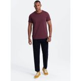 Ombre - Karite - T-Shirt Heren - Bordeaux - Modaitalia