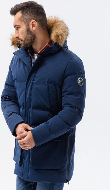 Ombre - Winterjas Heren - Navy - Marine - Blauw