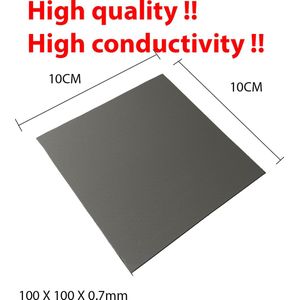 Thermal pad - Thermisch pad - Thermische mat - Siliconen - Heatsink - 100x100x0.7mm
