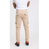 Zayne Milano - Heren Joggingbroek - Zakken Op De Zijkant Met Rits - Beige - Stijlvol