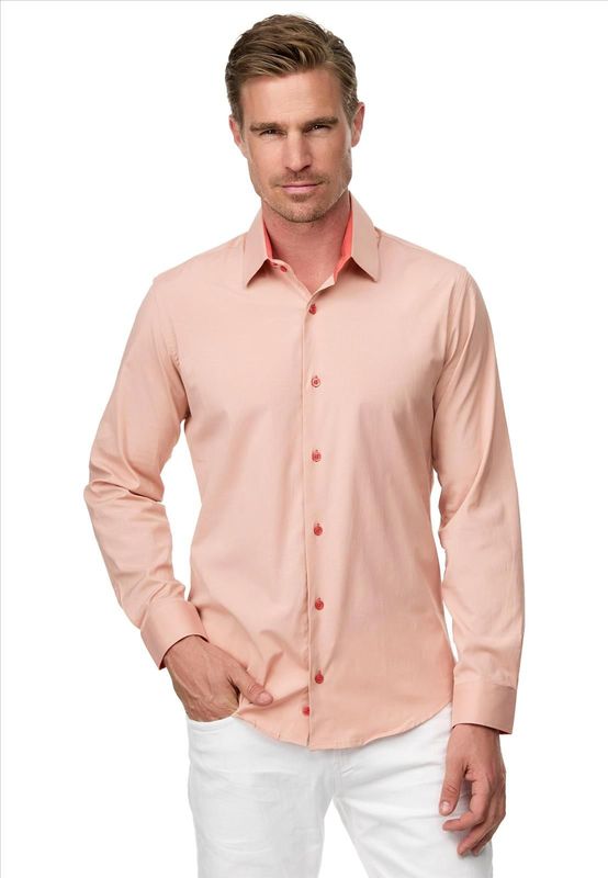 Rusty Neal - SlimFit - Overhemd - Perzik - Moda Italia