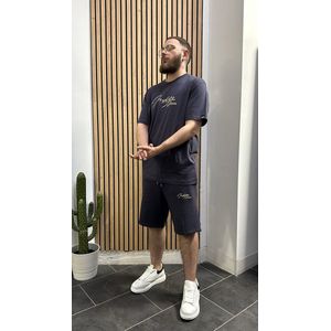 Indigo Denim - Jogging Set - Navy - Heren - T-shirt en Korte Broek