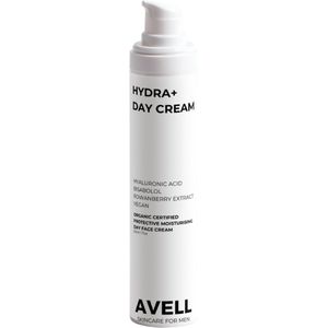 Avell Skincare gezichtscreme mannen - dagcreme - hyalur en verzachtende bisabolol - Hydraterende dagcreme – Voor de normale tot droge huid - Vegan