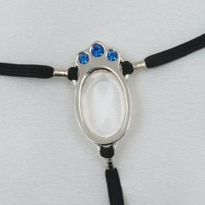 Sylvie Monthulé - Klitorisschmuck Blauer Kristall | Silber Größe 50