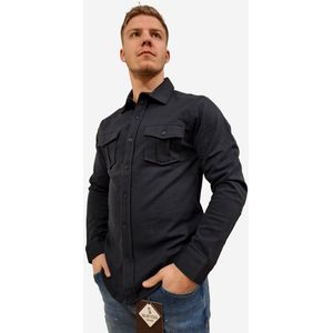 Indigo Denim - Heren Overhemd - Navy - Regular Fit - Italianstyle