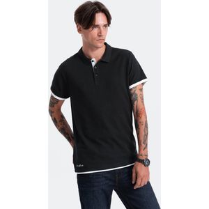 Ombre - Kelya - Poloshirt Heren - Korte Mouw - Zwart