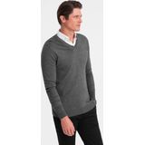 Ombre - Vaste Overhemd Kraag - Grijs - Civita - Dunne Zomerse Kleding