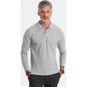 Ombre Poloshirt heren longsleeve - delio