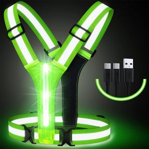 Reflecterend hardloopvest - Hardloopverlichting - hardloopvest - Hardloopvest oplaadbaar - Hardlopen