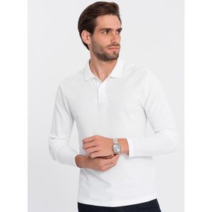 Ombre - Jotz - Poloshirt Heren - Longsleeve - Wit