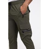 Zayne Milano - Heren Joggingbroek - Zakken Op De Zijkant Met Rits - Kaki - Stijlvol