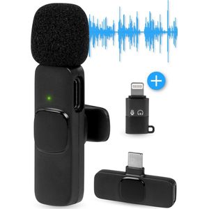 Draadloze Microfoon - Mini Microfoon - Dasspeld - Lavalier microfoon - Dasspeld microfoon - Android en Iphone - Stream microfoon - Geen app nodig