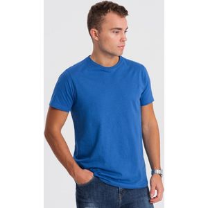 Ombre - Kaston - T-Shirt Heren - Blauw - Modaitalia