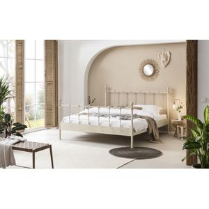 Bed Box Wonen - Francesca metalen bed - Zand/Koper - 160x210