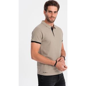 Ombre - Karmoy - Poloshirt Heren - Korte Mouw - Kaki