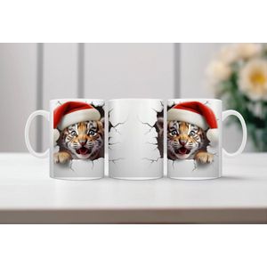 Koffiemok kerst 3D Leeuwtje