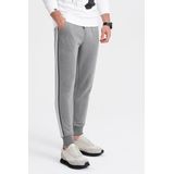 Ombre - Joggingbroek - Grijs Melange - 65% Katoen 35% Polyester - Normal Fit