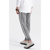 Ombre - Joggingbroek - Grijs Melange - 65% Katoen 35% Polyester - Normal Fit