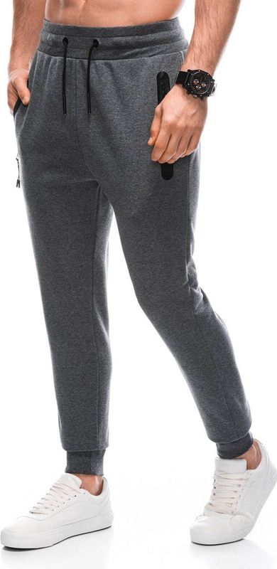 Joggingbroek - Grijs - 100% Polyester - Normal Fit - Verstelbare Tailleband
