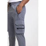 Zayne Milano - Heren Joggingbroek - Zakken Op De Zijkant Met Rits - Grijs - Stijlvol