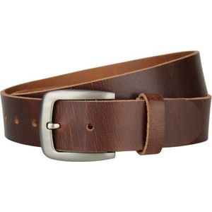 Fana Belts Heren Riem Bruin - Taillemaat 100 - Buffelleer - Luxe Riemen - Cadeau Mannen - Brede Riem