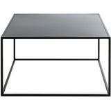 HakuShop Salontafel | Zwart Metaal | Zijdeglans vervaardigd | Elegant tafel | 70x70x40