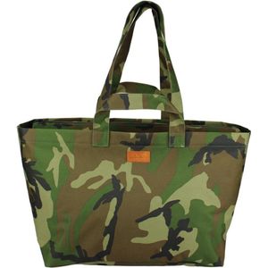 Fana Bags grote shopper/reistas camouflage - Weekendtas heren - Legerprint tas - Sporttas heren/dames