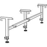 Potenset | Zwart staal | 1 persoons lattenbodem | Breedte en hoogte Verstelbaar