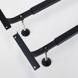 Potenset | Zwart staal | 1 persoons lattenbodem | Breedte en hoogte Verstelbaar