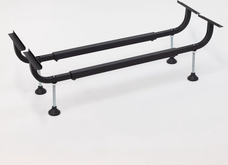 Potenset | Zwart staal | 1 persoons lattenbodem | Breedte en hoogte Verstelbaar