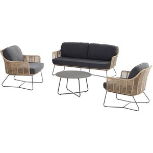 4 Seasons Outdoor Belmond loungeset 4-delig - Dali loungetafel Ø73 x 40 cm