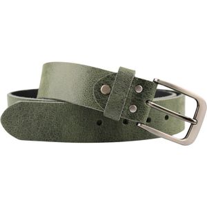 Fana Belts Leren Riem Groen - Exclusieve Heren/Dames Riemen - Taillemaat 100