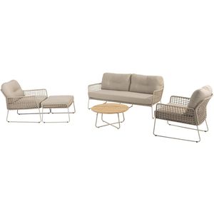 4 Seasons - Albano - Loungeset - Latte - 5-delig - Rope