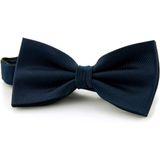 Suitable - Smoking Strik Zijde Navy F35 - One Size - Effen - Heren - Gala Vlinderstrik / Vlinderdas