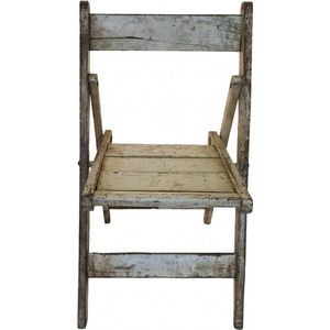 Klapstoel - houten stoel met verouderd effect H80  - houten stoel - inklapbaar - handgemaakt uit India