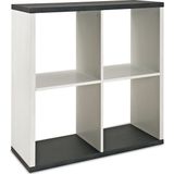 HakuShop Etagere - Graniet Optiek MDF - 4 Legschappen - Wandkast - 80x30x86